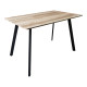 Τραπέζι Squaro pakoworld sonoma mdf με μαύρα μεταλλικά πόδια 120x70x75εκ Τραπέζι Squaro pakoworld sonoma mdf με μαύρα μεταλλικά πόδια 120x70x75εκ