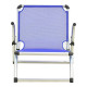 Καρεκλάκι παραλίας Plazo pakoworld αλουμίνιο-textilene σε μπλε απόχρωση 55x70x59εκ