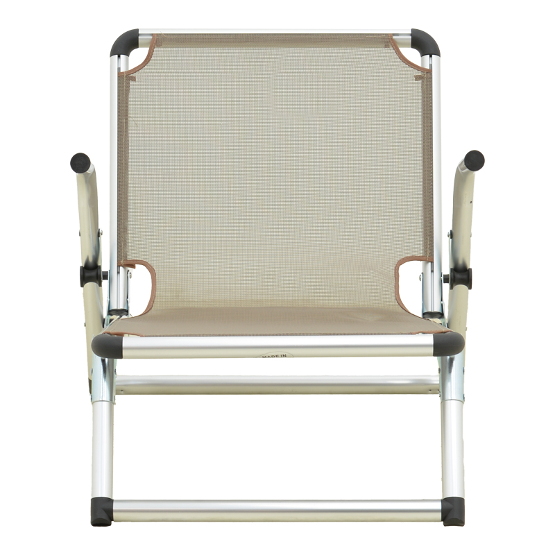 Καρεκλάκι παραλίας Plazo pakoworld αλουμίνιο-textilene σε σαμπανί 55x70x59εκ