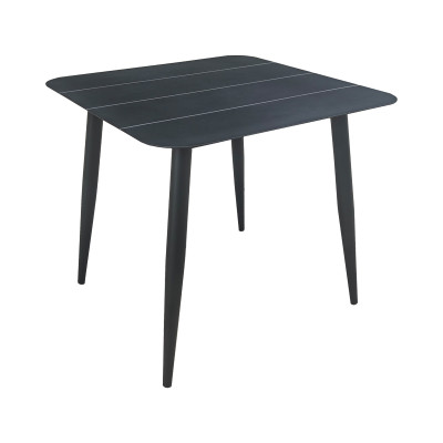 Τραπέζι Vista pakoworld αλουμίνιο σε ανθρακί απόχρωση 80x80x72εκ