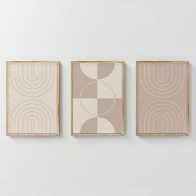 Πίνακας Zenzia pakoworld τρίπτυχος με ψηφιακή εκτύπωση και πλαίσιο 33x1.5x48εκ