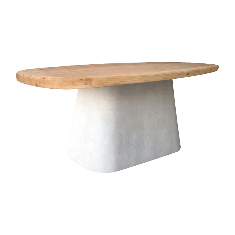 Τραπέζι Fessen pakoworld ξύλο ελάτου-mdf oak-λευκό 180x90x78εκ Τραπέζι Fessen pakoworld ξύλο ελάτου-mdf oak-λευκό 180x90x78εκ