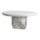 Τραπέζι σαλονιού Zinol pakoworld mdf-polyresin λευκό Φ77x36εκ Τραπέζι σαλονιού Zinol pakoworld mdf-polyresin λευκό Φ77x36εκ