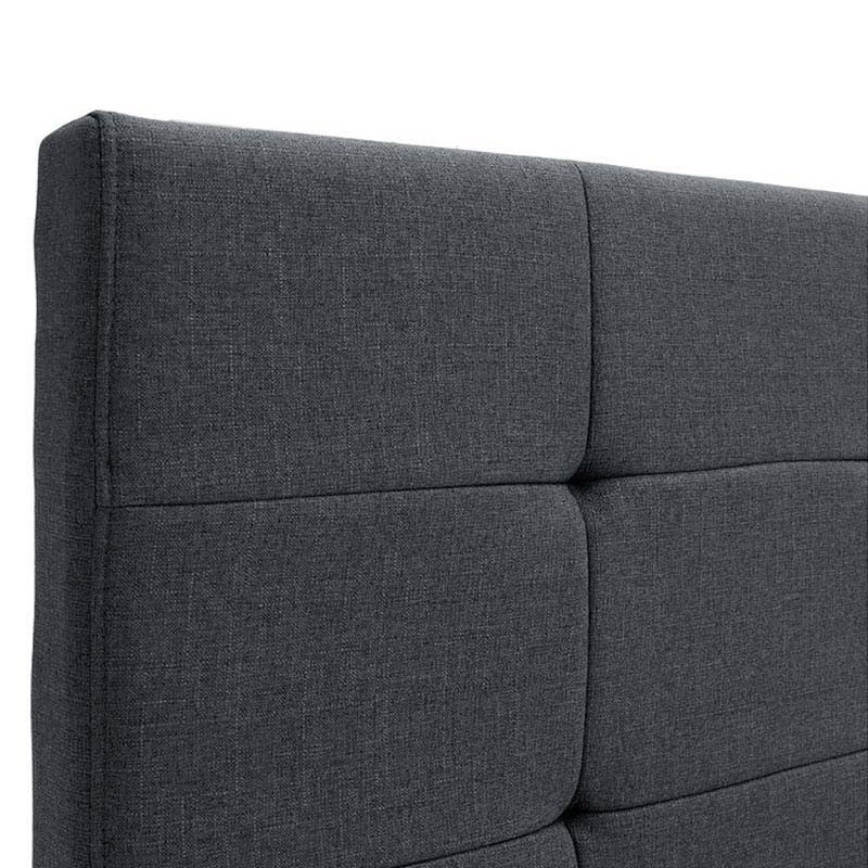 Κρεβάτι Iro Megapap υφασμάτινο με αποθηκευτικό χώρο χρώμα ανθρακί 150x200εκ.