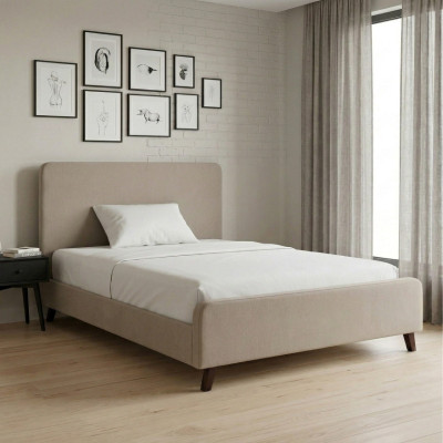 Κρεβάτι Ovelia Megapap υφασμάτινο χρώμα μπεζ 120x200εκ. Κρεβάτι Ovelia Megapap υφασμάτινο χρώμα μπεζ 120x200εκ.