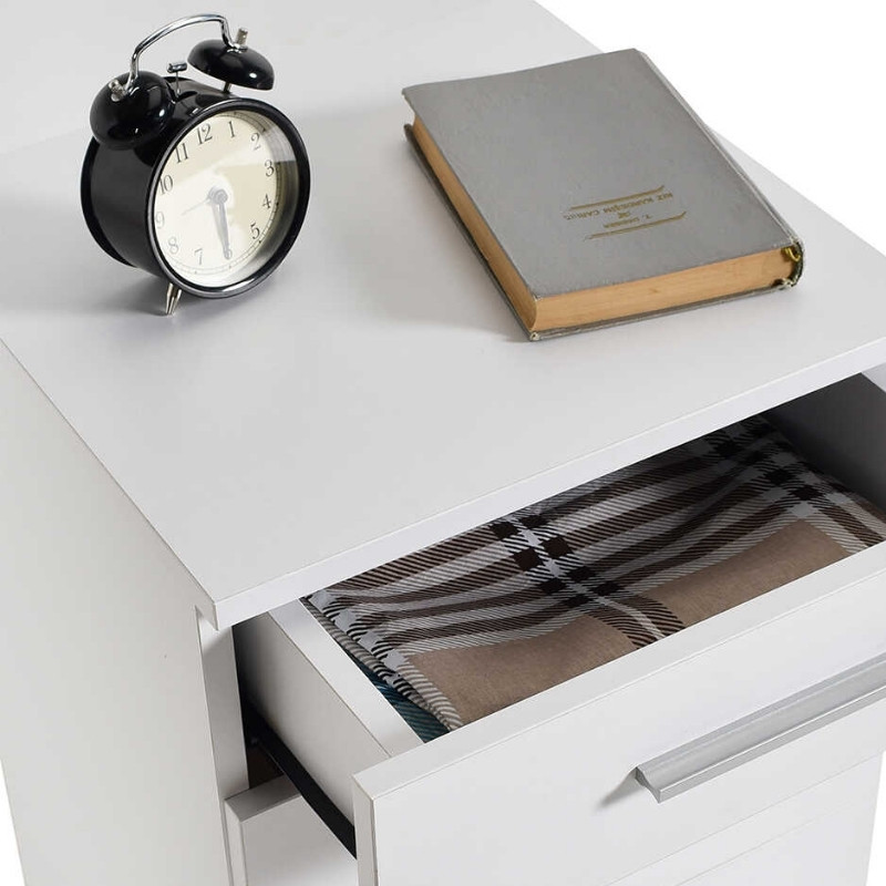 Κομοδίνο - συρταριέρα γραφείου Trendline Megapap χρώμα λευκό 40x39x57εκ.