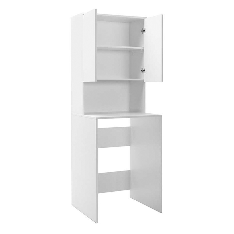 Έπιπλο πλυντηρίου Ceza Megapap χρώμα λευκό 65x60x182εκ. Έπιπλο πλυντηρίου Ceza Megapap χρώμα λευκό 65x60x182εκ.