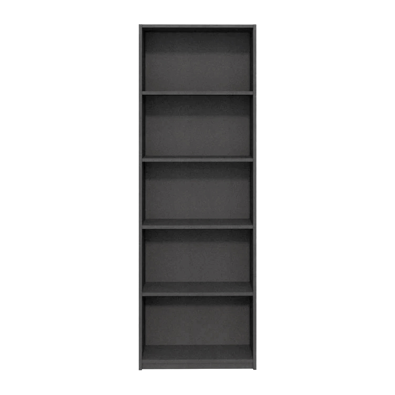 Βιβλιοθήκη Max Megapap χρώμα ανθρακί 58x23x170εκ.