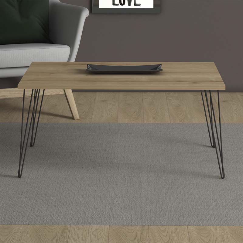 Τραπεζάκι σαλονιού Fiona Megapap χρώμα oak 90x55x43εκ.
