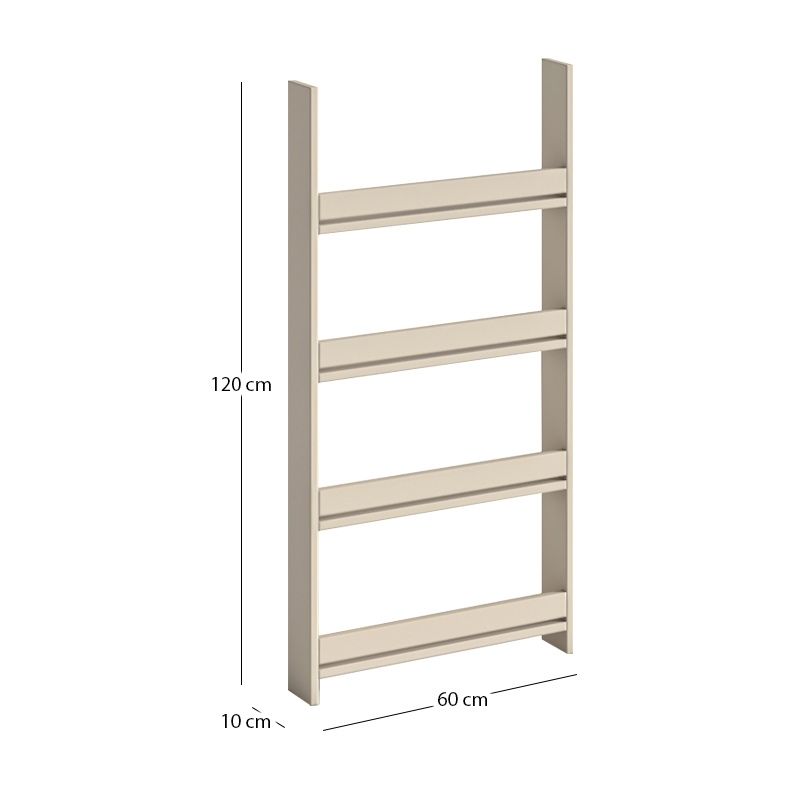 Επιτοίχια βιβλιοθήκη - ραφιέρα Montessori Megapap χρώμα κρεμ 60x10x120εκ.