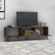 Έπιπλο τηλεόρασης Jasmine Megapap χρώμα καρυδί 170x35x50εκ.