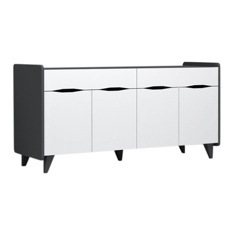 Μπουφές Sila Megapap χρώμα λευκό - γκρι 140x45x72εκ.