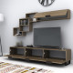 Σύνθεση τηλεόρασης Heydar Megapap χρώμα καρυδί 210x35x40εκ. Σύνθεση τηλεόρασης Heydar Megapap χρώμα καρυδί 210x35x40εκ.