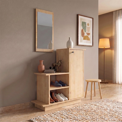 Έπιπλο εισόδου Cute Megapap χρώμα φυσικό οξιάς 90x35x95εκ. Έπιπλο εισόδου Cute Megapap χρώμα φυσικό οξιάς 90x35x95εκ.
