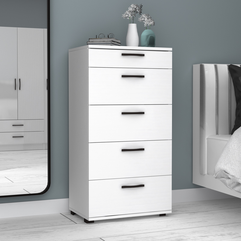 Συρταριέρα Helia Megapap χρώμα λευκό 60x44x108εκ.