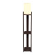 Φωτιστικό δαπέδου Verma I Megapap E27 Mdf/ύφασμα Pvc χρώμα wenge - κρεμ 18,5x18,5x142εκ.