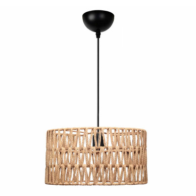 Φωτιστικό οροφής Sarkiz Megapap E27 από σχοινί μονόφωτο χρώμα φυσικό Ø30x70εκ.