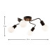 Φωτιστικό οροφής Horus Megapap E27 μεταλλικό τετράφωτο χρώμα μαύρο 48x48x10εκ.