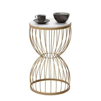 Τραπεζάκι βοηθητικό Pino Megapap μεταλλικό - Mdf χρώμα χρυσό - λευκό εφέ μαρμάρου 35x35x58εκ. Τραπεζάκι βοηθητικό Pino Megapap μεταλλικό - Mdf χρώμα χρυσό - λευκό εφέ μαρμάρου 35x35x58εκ.