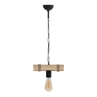 Φωτιστικό οροφής Vero Megapap E27 ξύλινο μονόφωτο χρώμα φυσικό 25x8x65εκ.