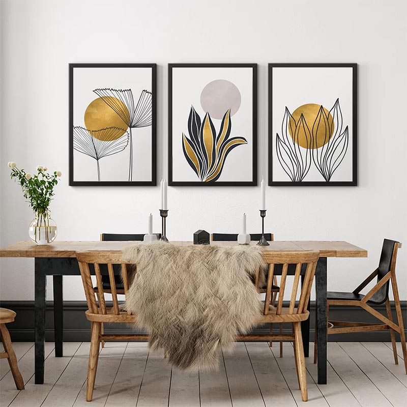 Πίνακας Plants Megapap 3 τμχ. σε πλαίσιο 35x45x2εκ.