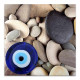 Πίνακας σε καμβά Evil Eye Beads And Stones Megapap ψηφιακής εκτύπωσης 50x50x3εκ.