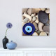 Πίνακας σε καμβά Evil Eye Beads And Stones Megapap ψηφιακής εκτύπωσης 50x50x3εκ.
