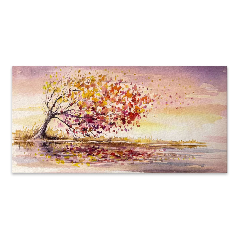 Πίνακας σε καμβά Tree In The Wind Megapap ψηφιακής εκτύπωσης 140x70x3εκ.