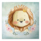 Πίνακας σε καμβά Baby Lion Megapap ψηφιακής εκτύπωσης 40x40x3εκ.