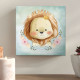 Πίνακας σε καμβά Baby Lion Megapap ψηφιακής εκτύπωσης 40x40x3εκ.