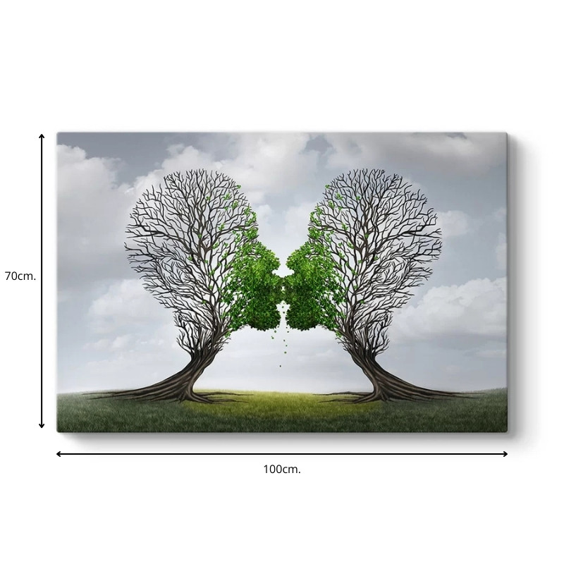 Πίνακας σε καμβά Trees Growing With Love Megapap ψηφιακής εκτύπωσης 100x70x3εκ.