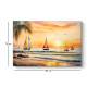 Πίνακας σε καμβά Tropical Sails at the Sunset Megapap ψηφιακής εκτύπωσης 100x70x3εκ.