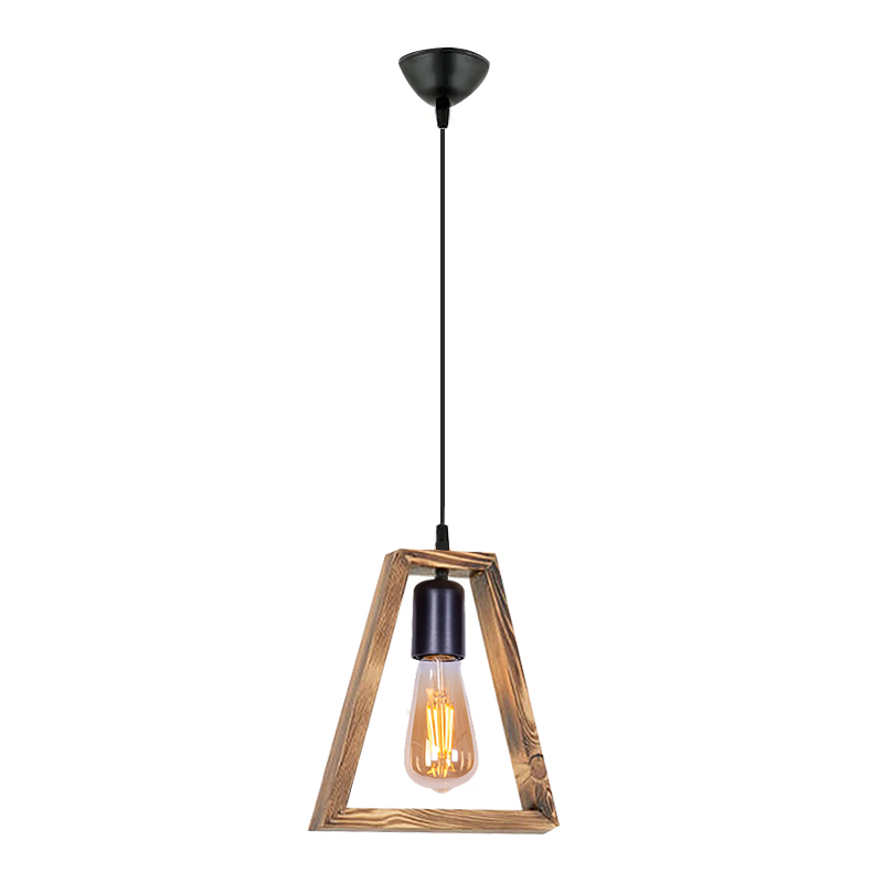 Φωτιστικό οροφής Esela Megapap E27 ξύλινο μονόφωτο χρώμα φυσικό 24x4x70εκ.