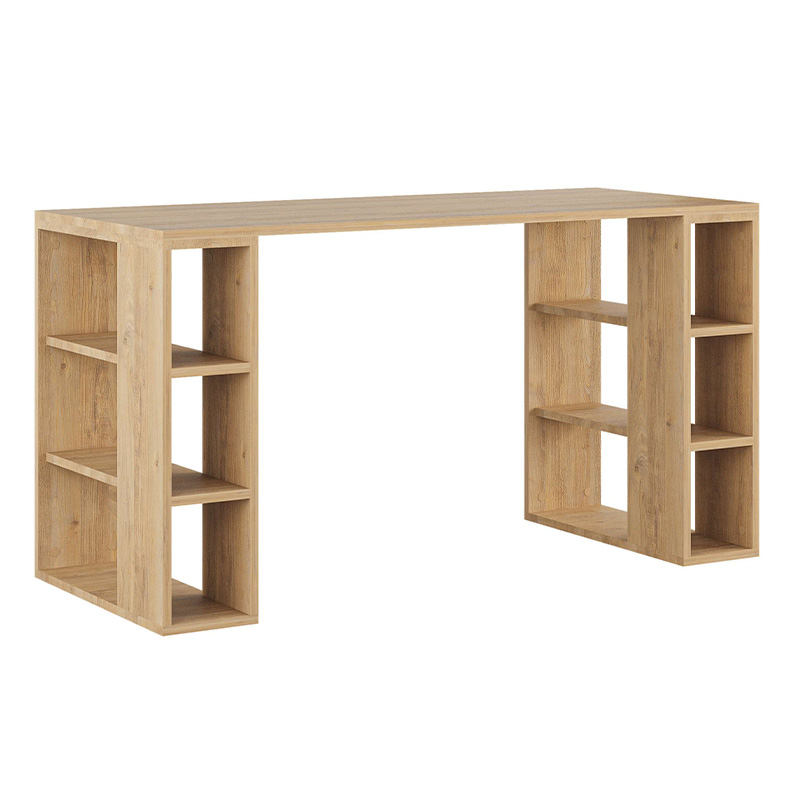 Γραφείο εργασίας Colmar Megapap χρώμα sapphire oak 140x60x75εκ