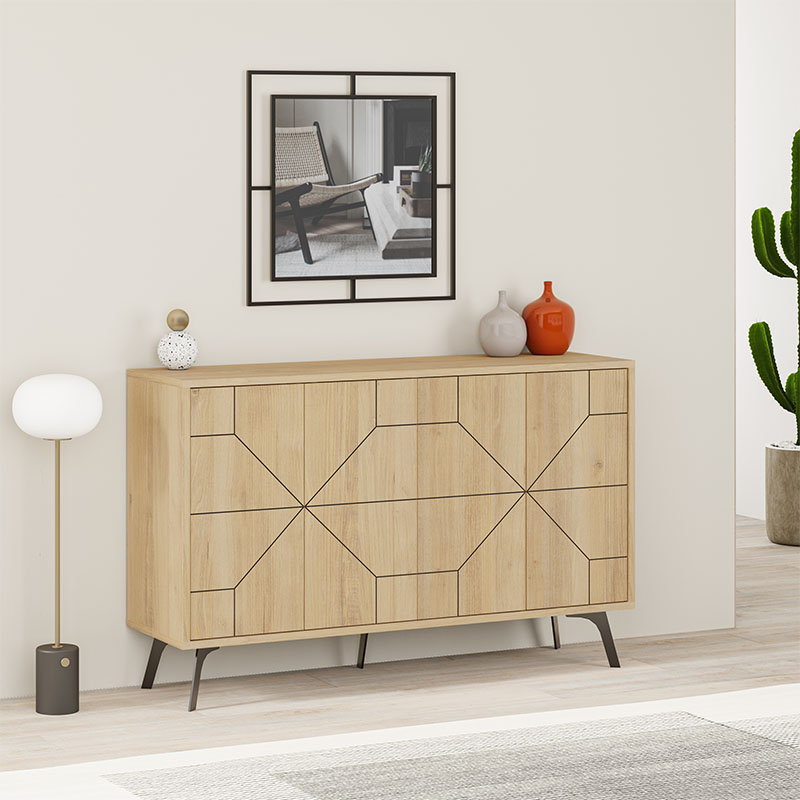 Μπουφές Dune Megapap χρώμα φυσικό οξιάς 123x35x77,4εκ.