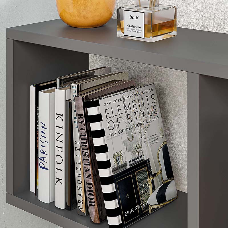 Βοηθητικό τραπεζάκι Homemania Megapap χρώμα ανθρακί 60x20x60εκ.