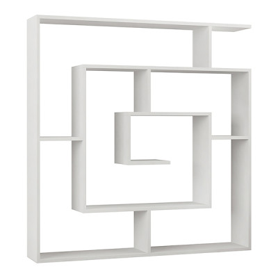 Βιβλιοθήκη Labirent Megapap χρώμα λευκό 125x22x129εκ.