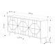 Μπουφές Dune Megapap χρώμα ανθρακί 184x35x77,4εκ.