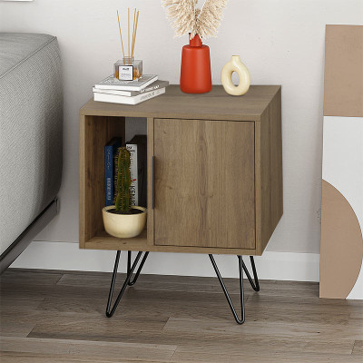 Κομοδίνο Glynn Megapap χρώμα ανοιχτό καρυδί 50,2x44,6x60εκ. Κομοδίνο Glynn Megapap χρώμα ανοιχτό καρυδί 50,2x44,6x60εκ.