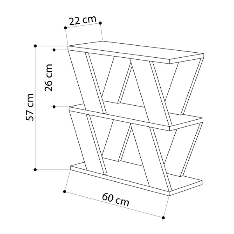 Τραπεζάκι βοηθητικό Lazena Megapap χρώμα γκρι ρετρό 60x22x57εκ.
