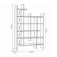 Βιβλιοθήκη Manco Megapap χρώμα travertine 122x25,5x188εκ.
