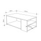 Τραπεζάκι σαλονιού Berg Megapap χρώμα γκρι ρετρό 110x60x40εκ.