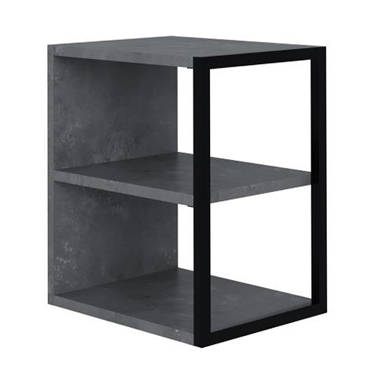 Τραπεζάκι βοηθητικό - Κομοδίνο Echo Megapap χρώμα γκρι ρετρό 30x42x45εκ.