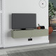 Έπιπλο τηλεόρασης επιτοίχιο Francy Megapap χρώμα ash green 135x31,7x25εκ.