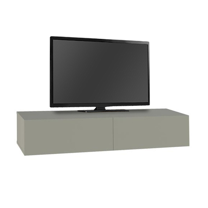 Έπιπλο τηλεόρασης επιτοίχιο Francy Megapap χρώμα ash green 135x31,7x25εκ.