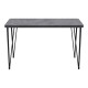 Τραπέζι Roger Megapap Mdf - μεταλλικό χρώμα σκούρο γκρι σκυροδέματος 120x70x75εκ.