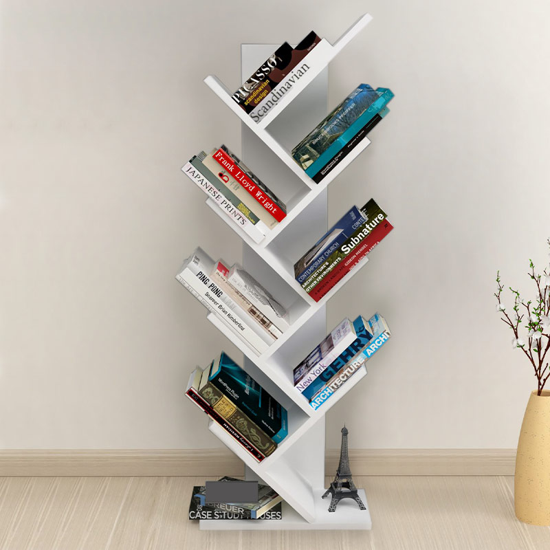 Βιβλιοθήκη Milton Megapap χρώμα λευκό 44x22x121εκ.