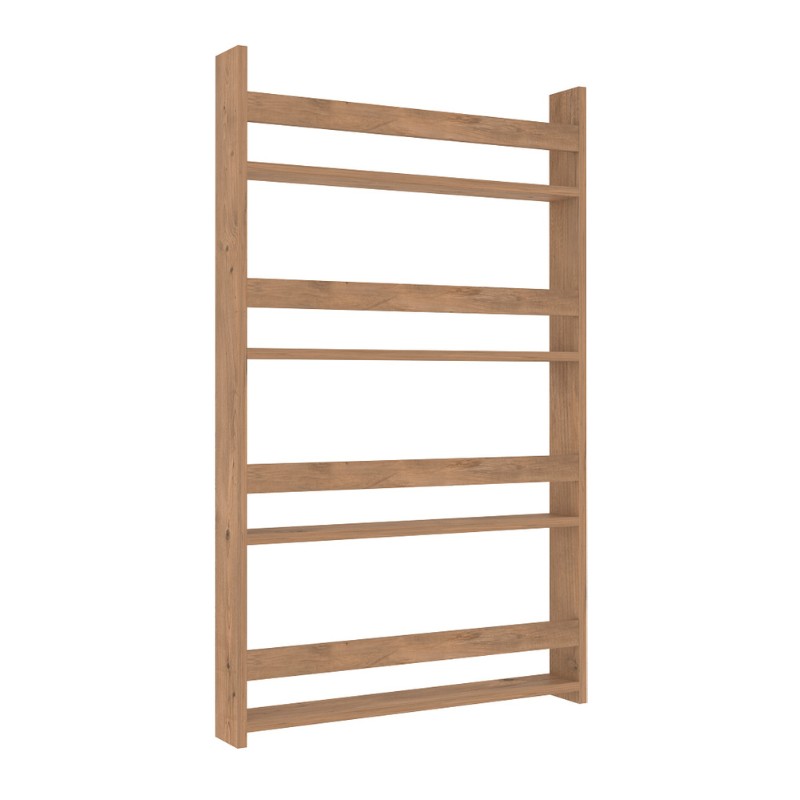 Επιτοίχια βιβλιοθήκη - ραφιέρα Montessori Megapap χρώμα pine oak 74x10x120εκ.