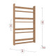 Επιτοίχια βιβλιοθήκη - ραφιέρα Montessori Megapap χρώμα pine oak 74x10x120εκ.