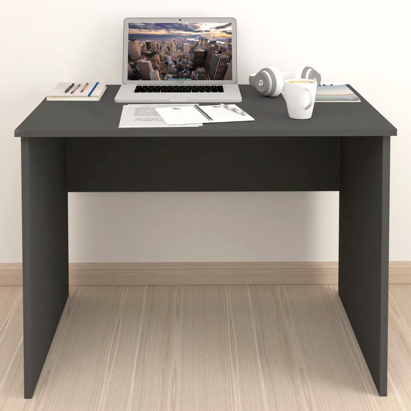 Γραφείο εργασίας Kalen Megapap χρώμα ανθρακί 90x60x74εκ.